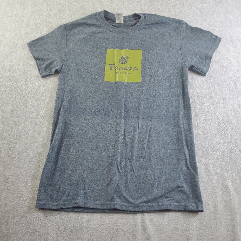 Panera Bread Shirt Mens Small Gray Short Sleeve Employee Crew Member Tee